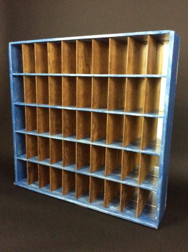 Pigeon Hole Unit - Painted + Mirrored Set
