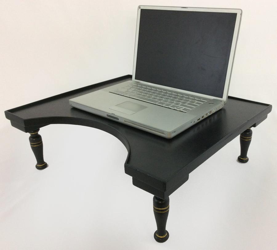 Laptop Tray in Black and Gold