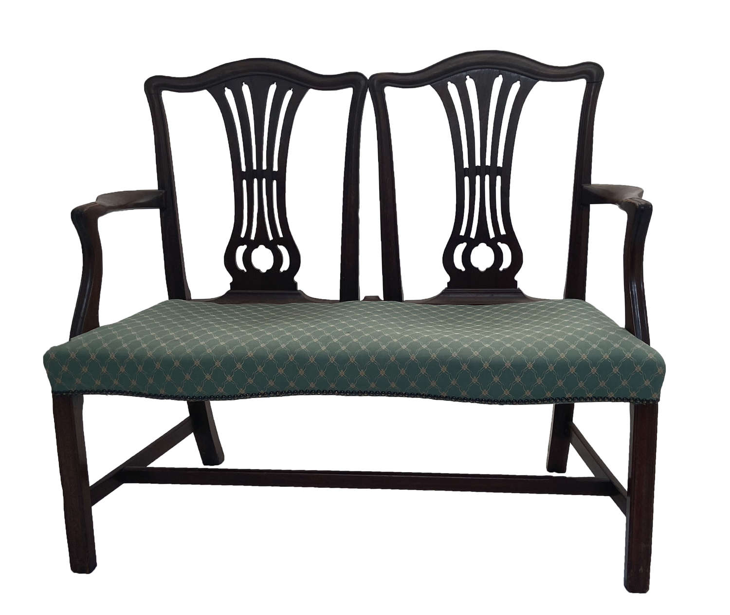 19th Century Chippendale Style Upholstered Bench