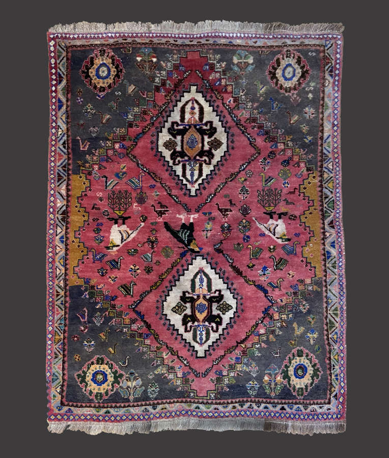 Small Iranian Pink ground rug